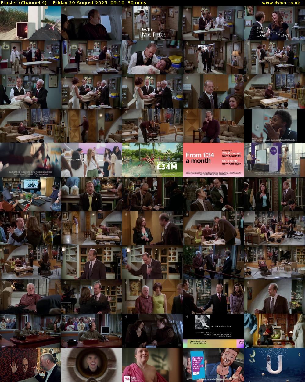 Frasier (Channel 4) Friday 29 August 2025 09:10 - 09:40