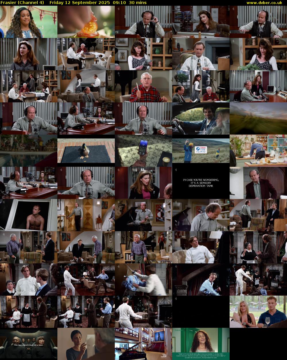 Frasier (Channel 4) Friday 12 September 2025 09:10 - 09:40