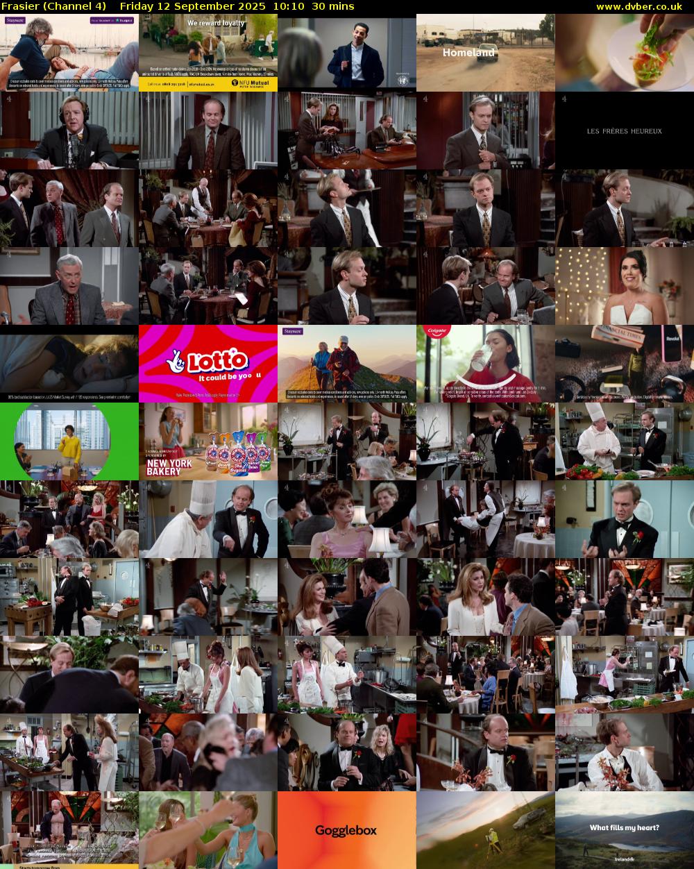 Frasier (Channel 4) Friday 12 September 2025 10:10 - 10:40