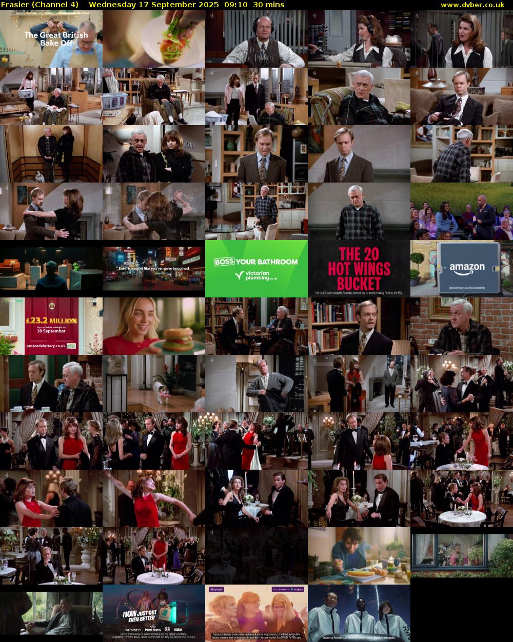 Frasier (Channel 4) Wednesday 17 September 2025 09:10 - 09:40