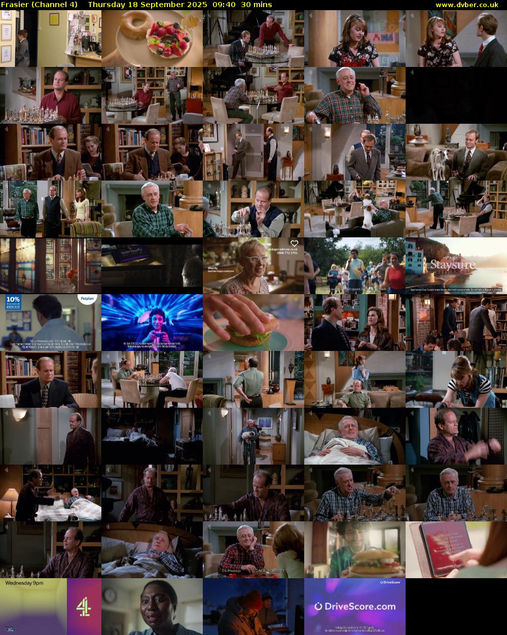 Frasier (Channel 4) Thursday 18 September 2025 09:40 - 10:10