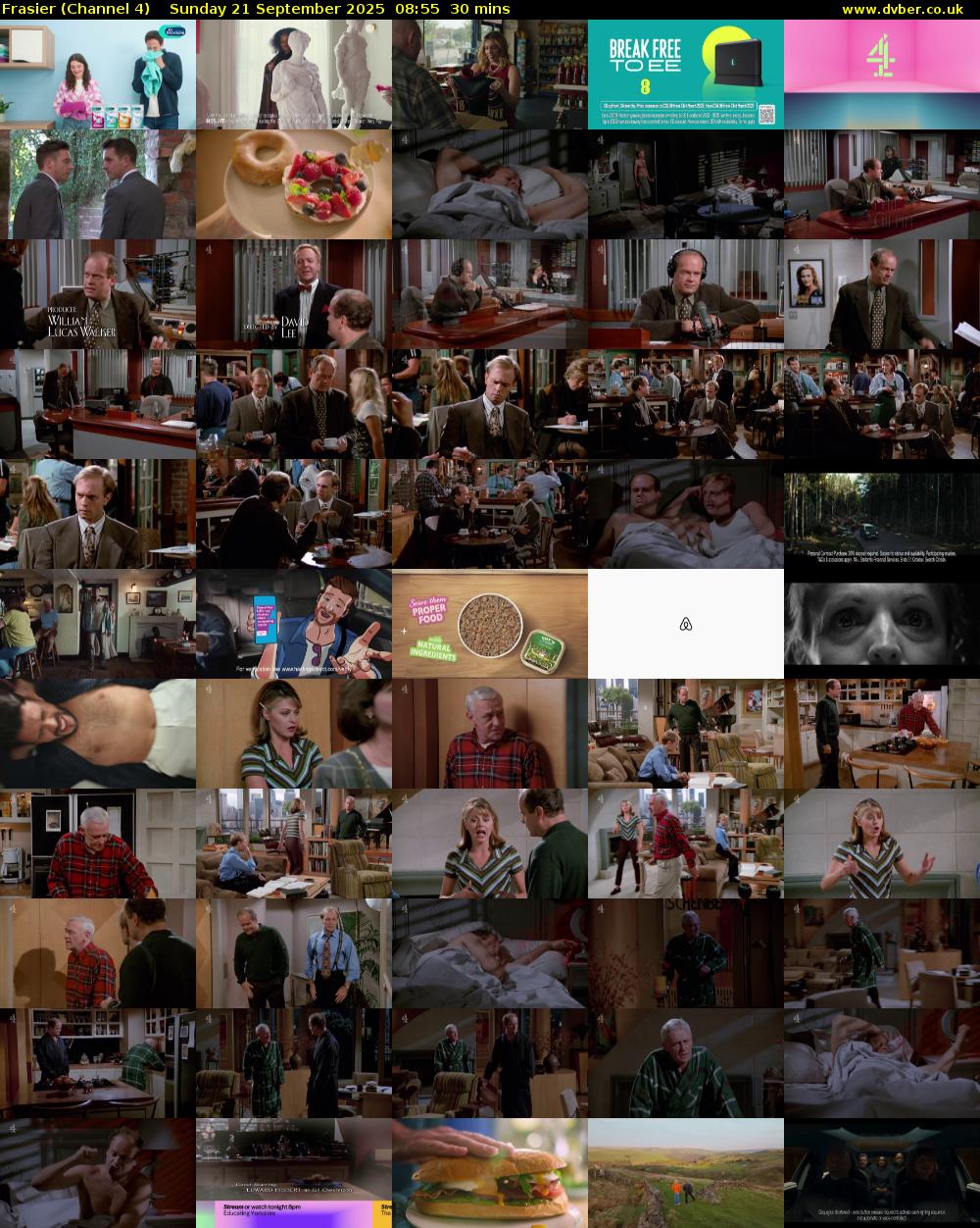 Frasier (Channel 4) Sunday 21 September 2025 08:55 - 09:25