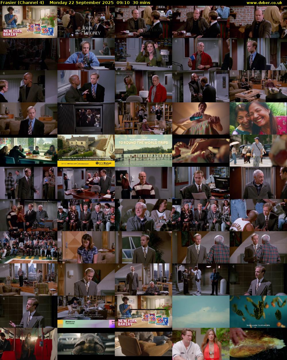Frasier (Channel 4) Monday 22 September 2025 09:10 - 09:40