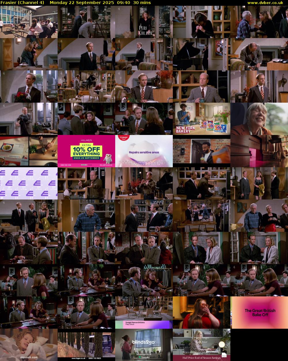 Frasier (Channel 4) Monday 22 September 2025 09:40 - 10:10