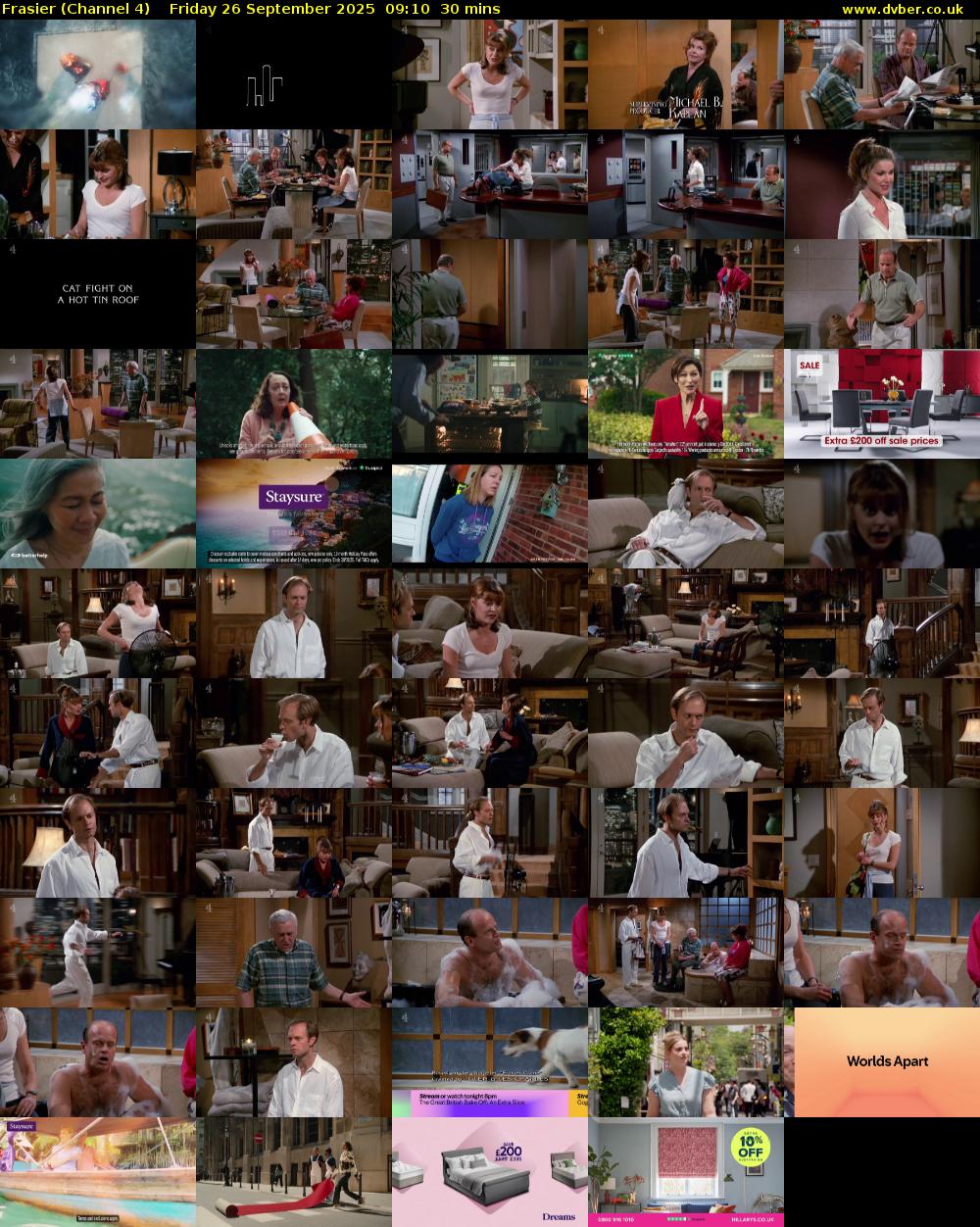 Frasier (Channel 4) Friday 26 September 2025 09:10 - 09:40