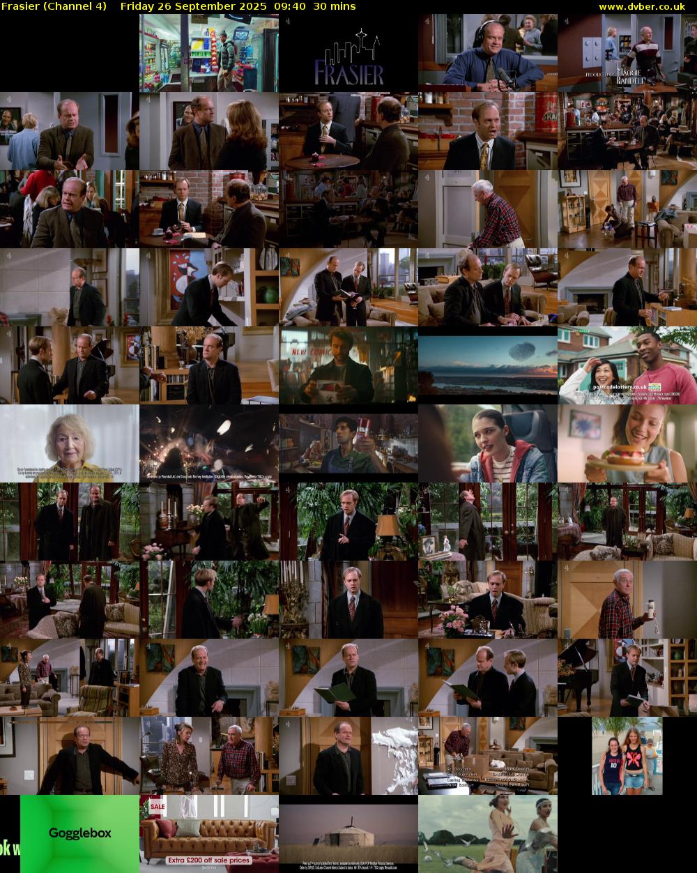 Frasier (Channel 4) Friday 26 September 2025 09:40 - 10:10