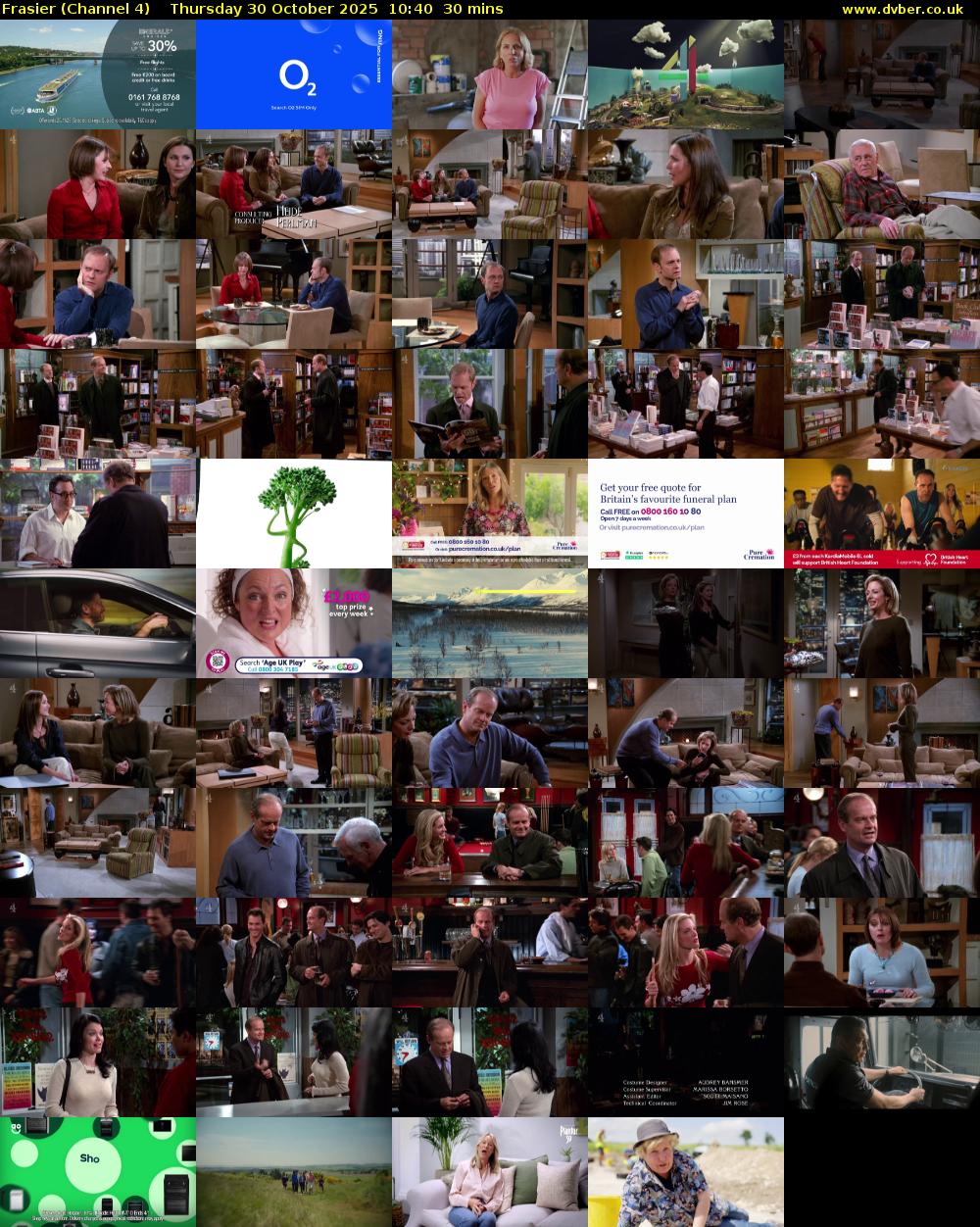 Frasier (Channel 4) Thursday 30 October 2025 10:40 - 11:10