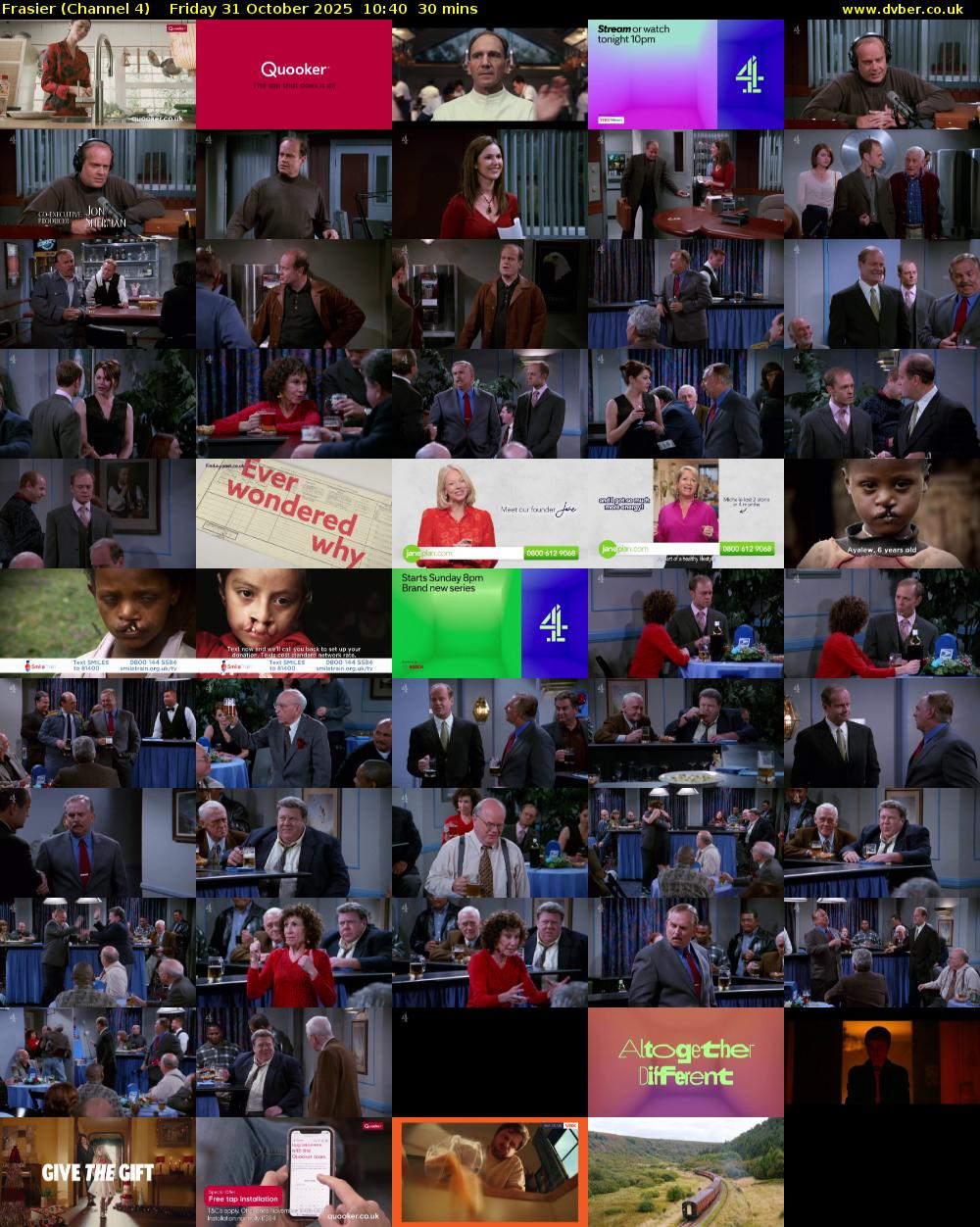 Frasier (Channel 4) Friday 31 October 2025 10:40 - 11:10