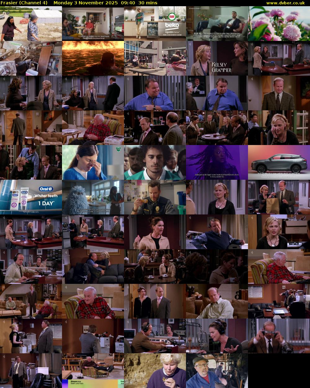 Frasier (Channel 4) Monday 3 November 2025 09:40 - 10:10