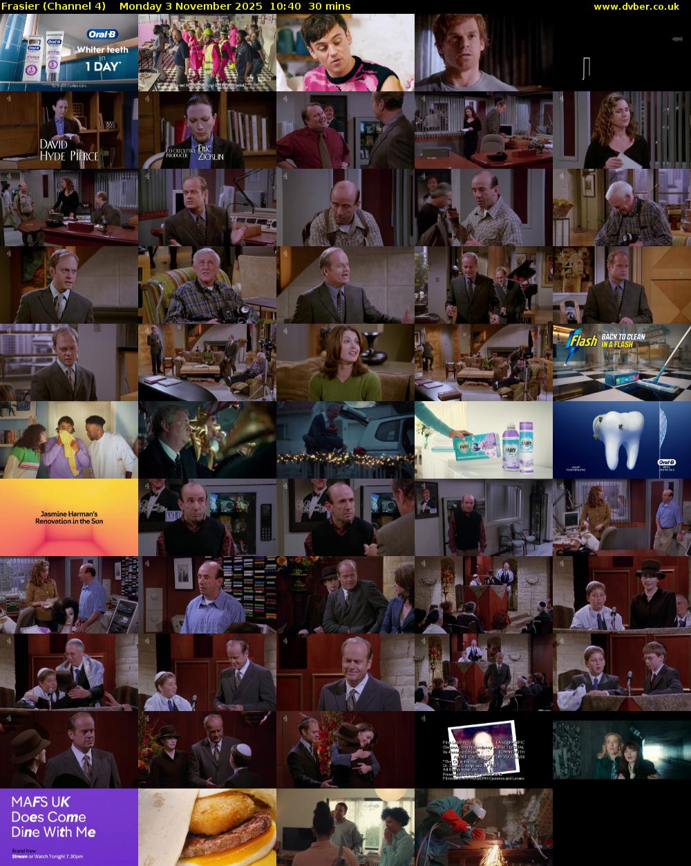 Frasier (Channel 4) Monday 3 November 2025 10:40 - 11:10