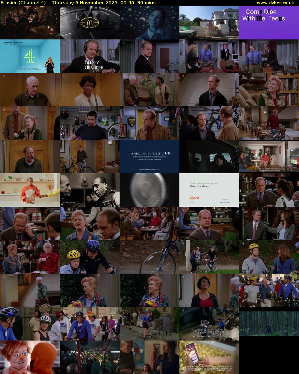 Frasier (Channel 4) Thursday 6 November 2025 09:40 - 10:10