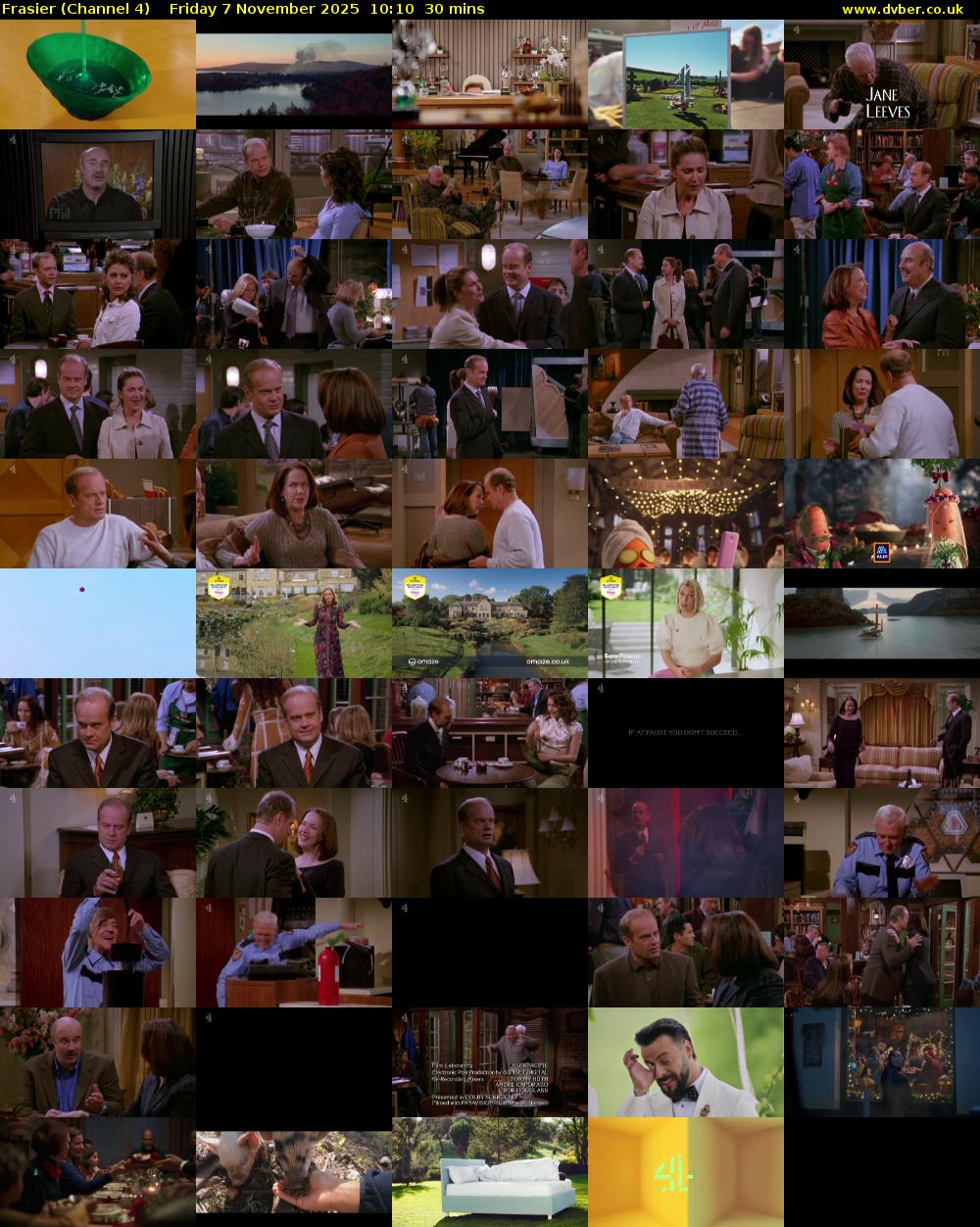 Frasier (Channel 4) Friday 7 November 2025 10:10 - 10:40