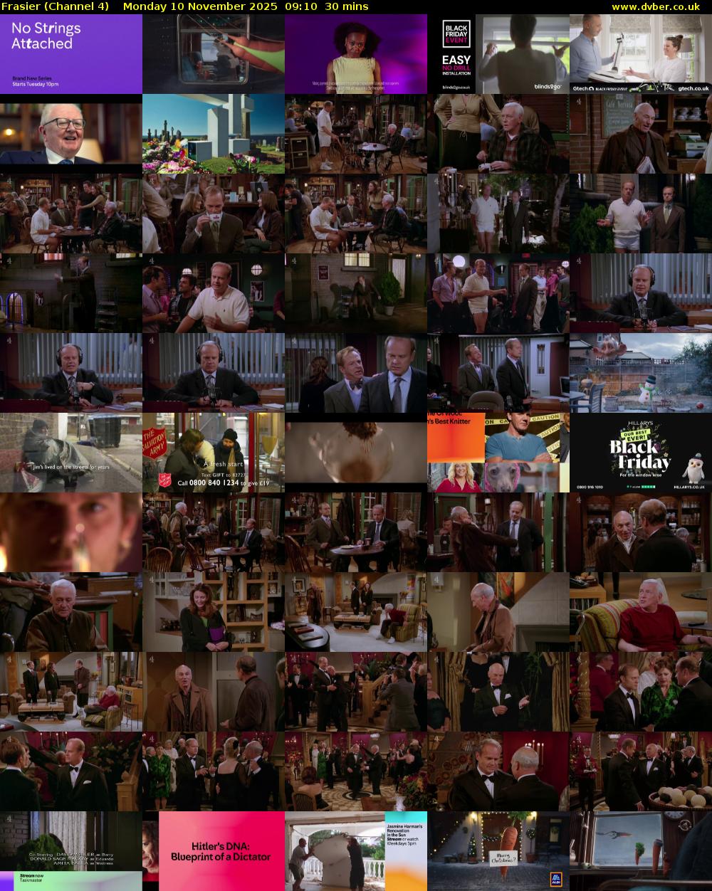 Frasier (Channel 4) Monday 10 November 2025 09:10 - 09:40