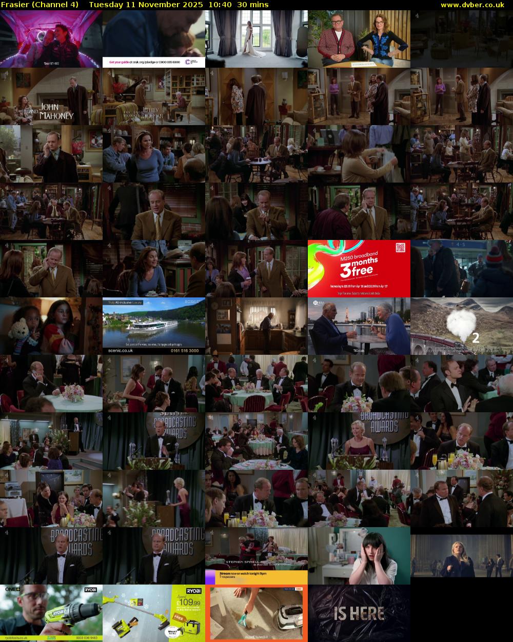 Frasier (Channel 4) Tuesday 11 November 2025 10:40 - 11:10