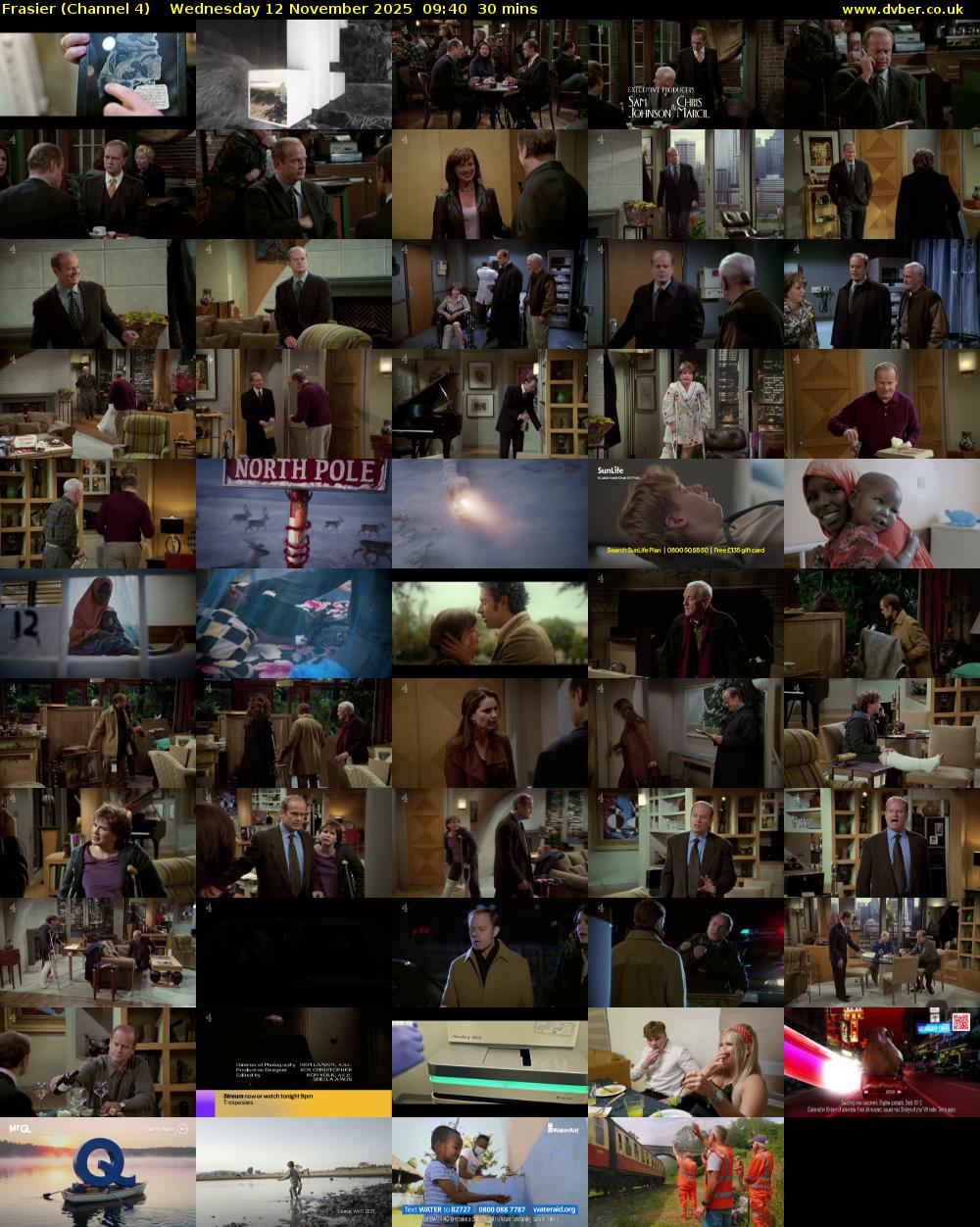 Frasier (Channel 4) Wednesday 12 November 2025 09:40 - 10:10