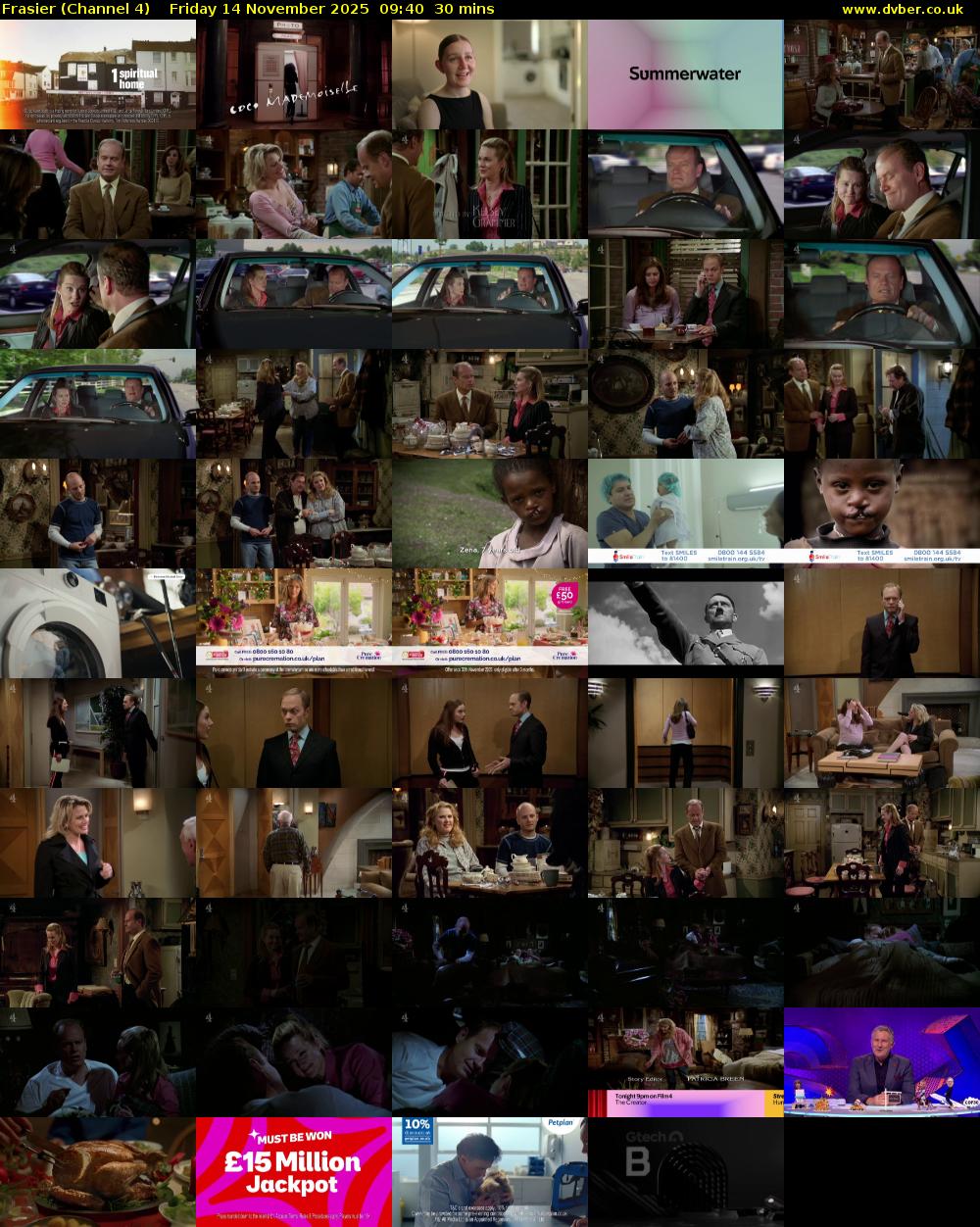 Frasier (Channel 4) Friday 14 November 2025 09:40 - 10:10