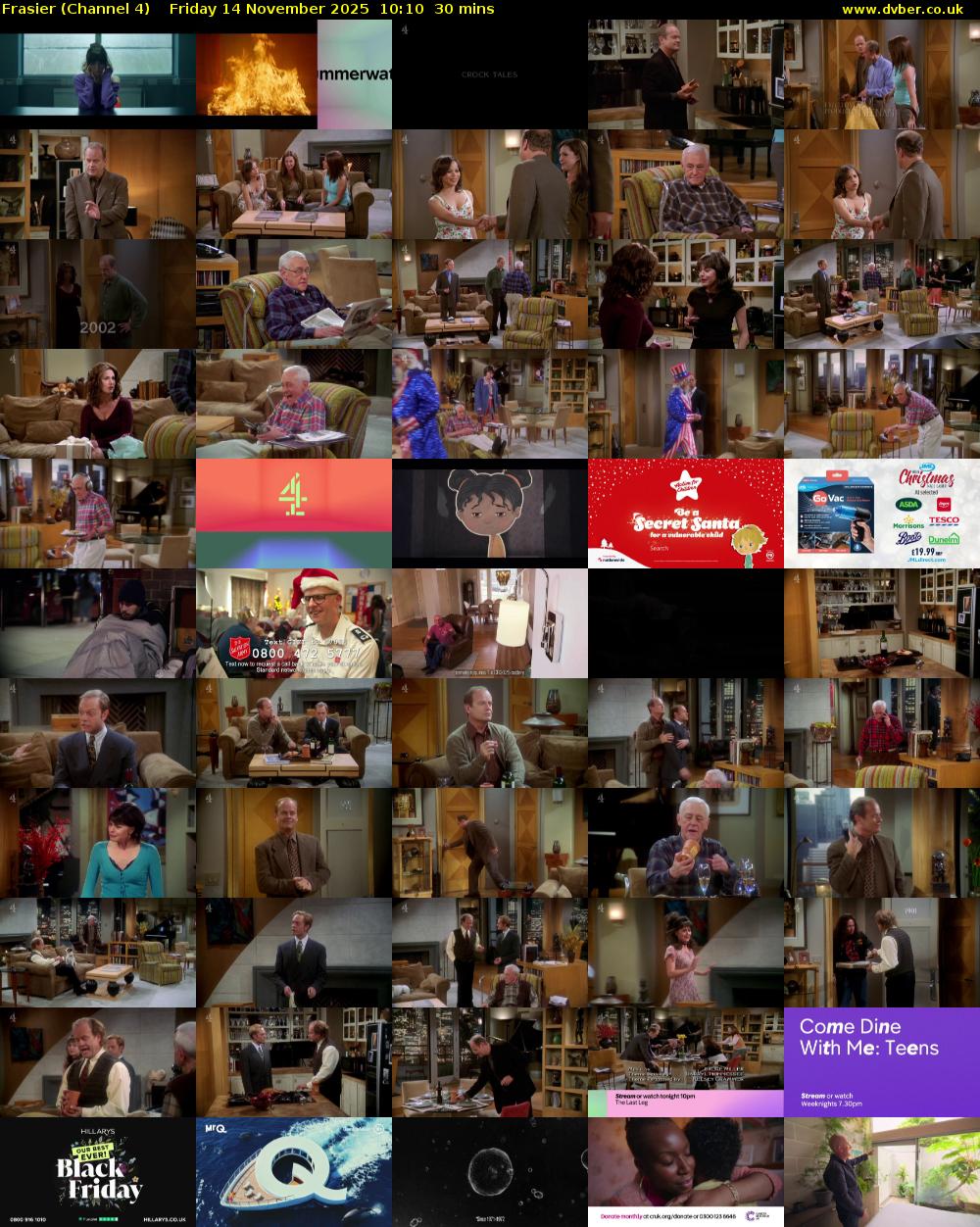 Frasier (Channel 4) Friday 14 November 2025 10:10 - 10:40