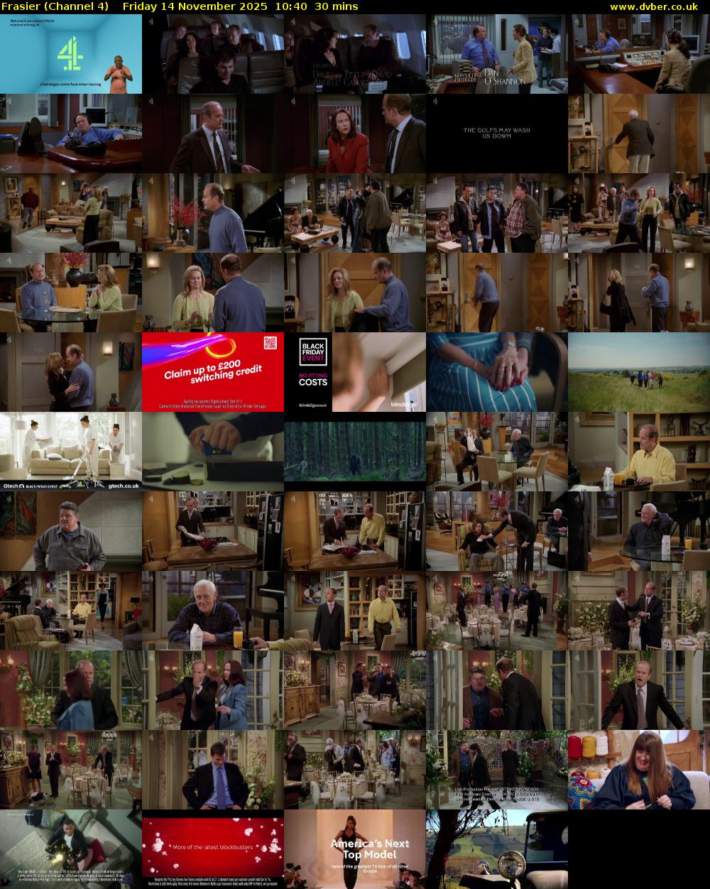 Frasier (Channel 4) Friday 14 November 2025 10:40 - 11:10