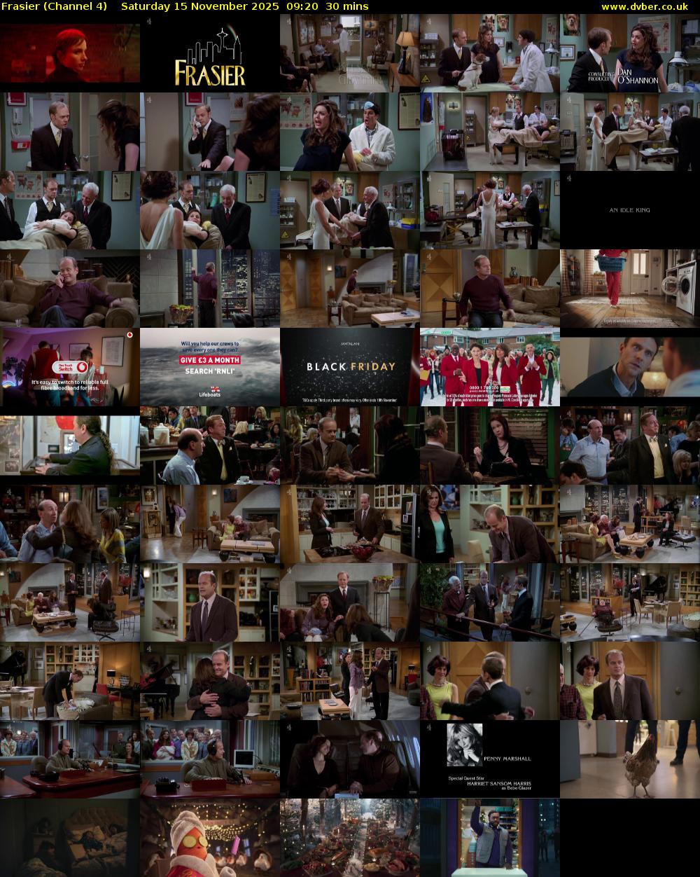 Frasier (Channel 4) Saturday 15 November 2025 09:20 - 09:50