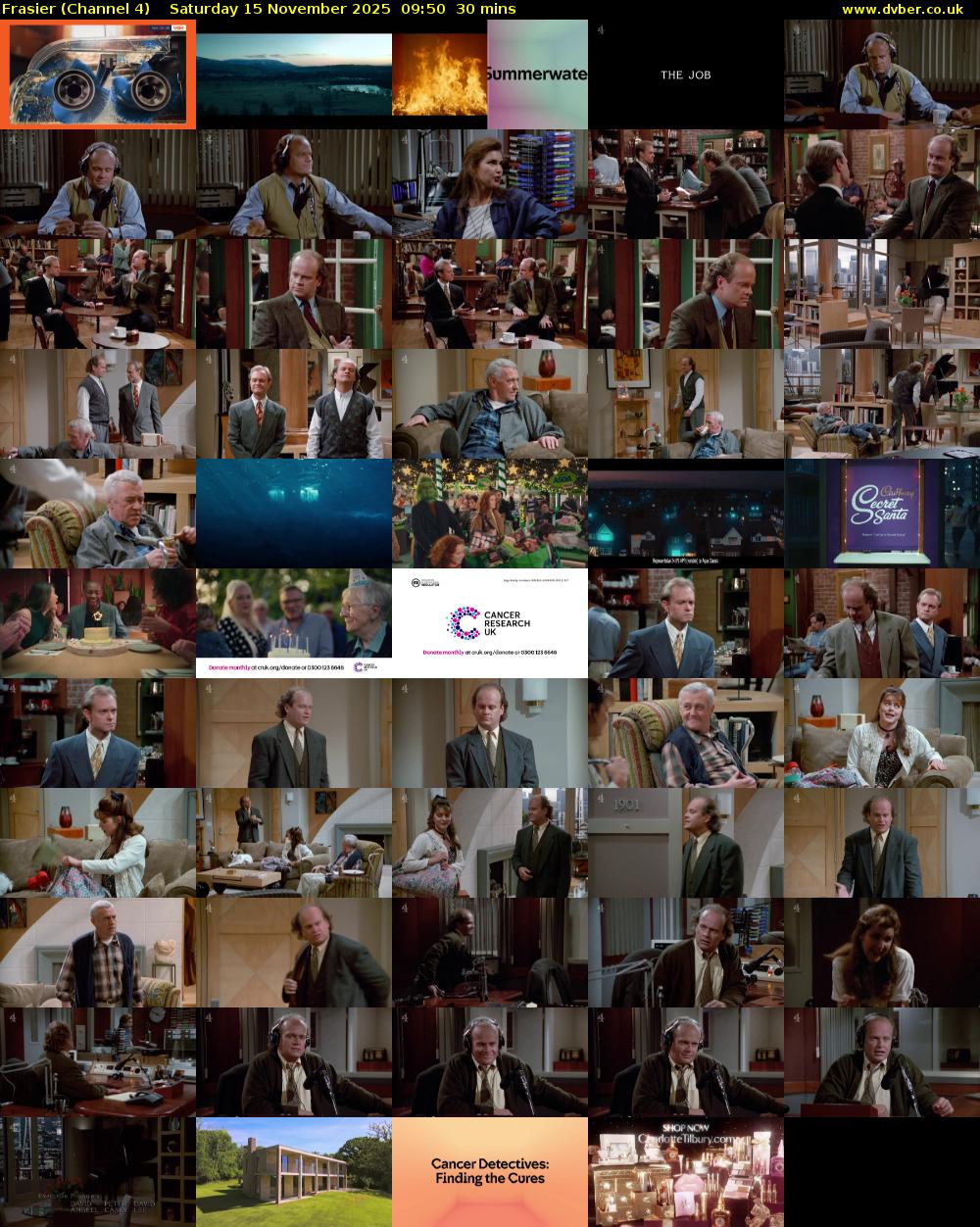 Frasier (Channel 4) Saturday 15 November 2025 09:50 - 10:20