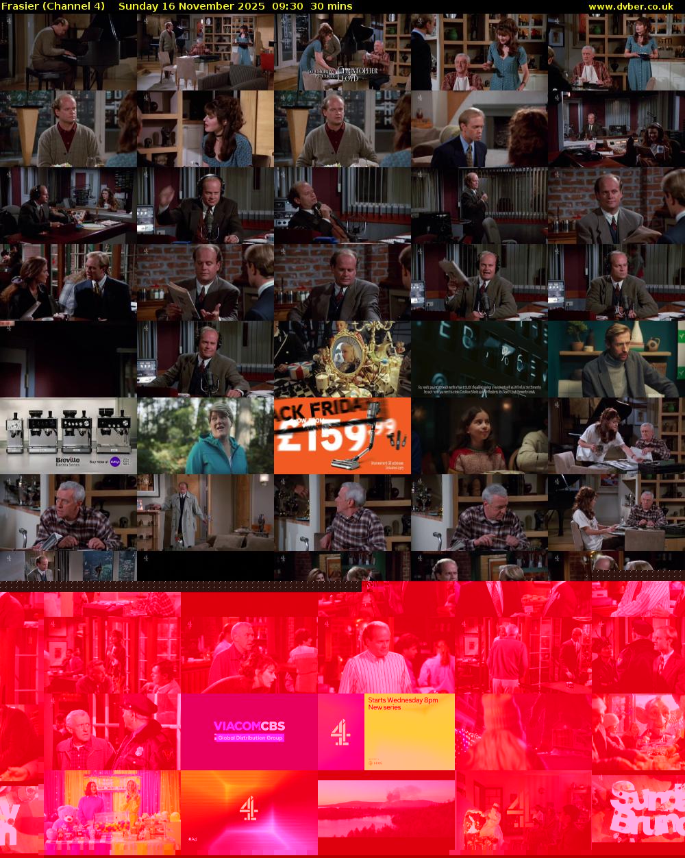 Frasier (Channel 4) Sunday 16 November 2025 09:30 - 10:00
