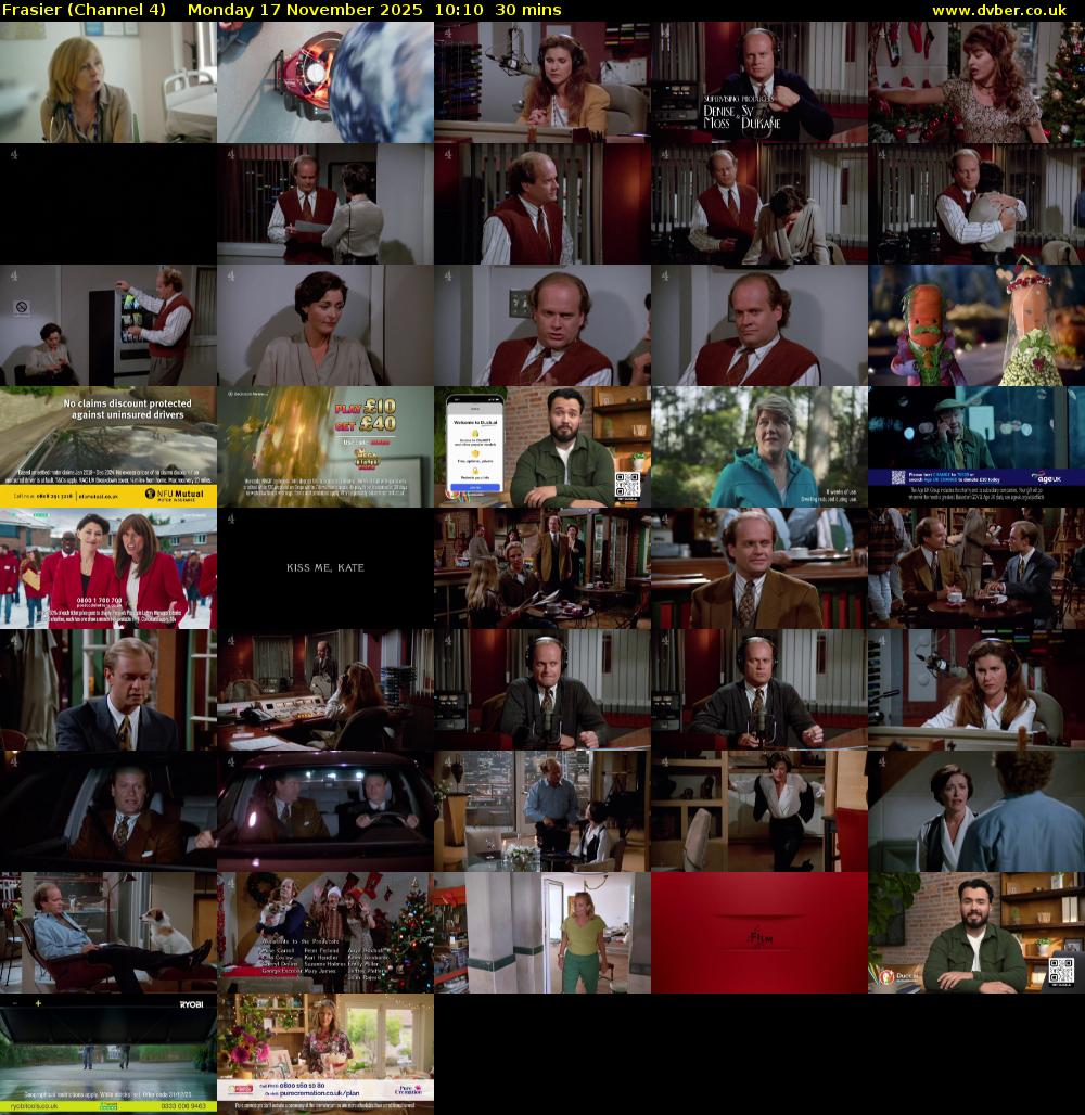 Frasier (Channel 4) Monday 17 November 2025 10:10 - 10:40