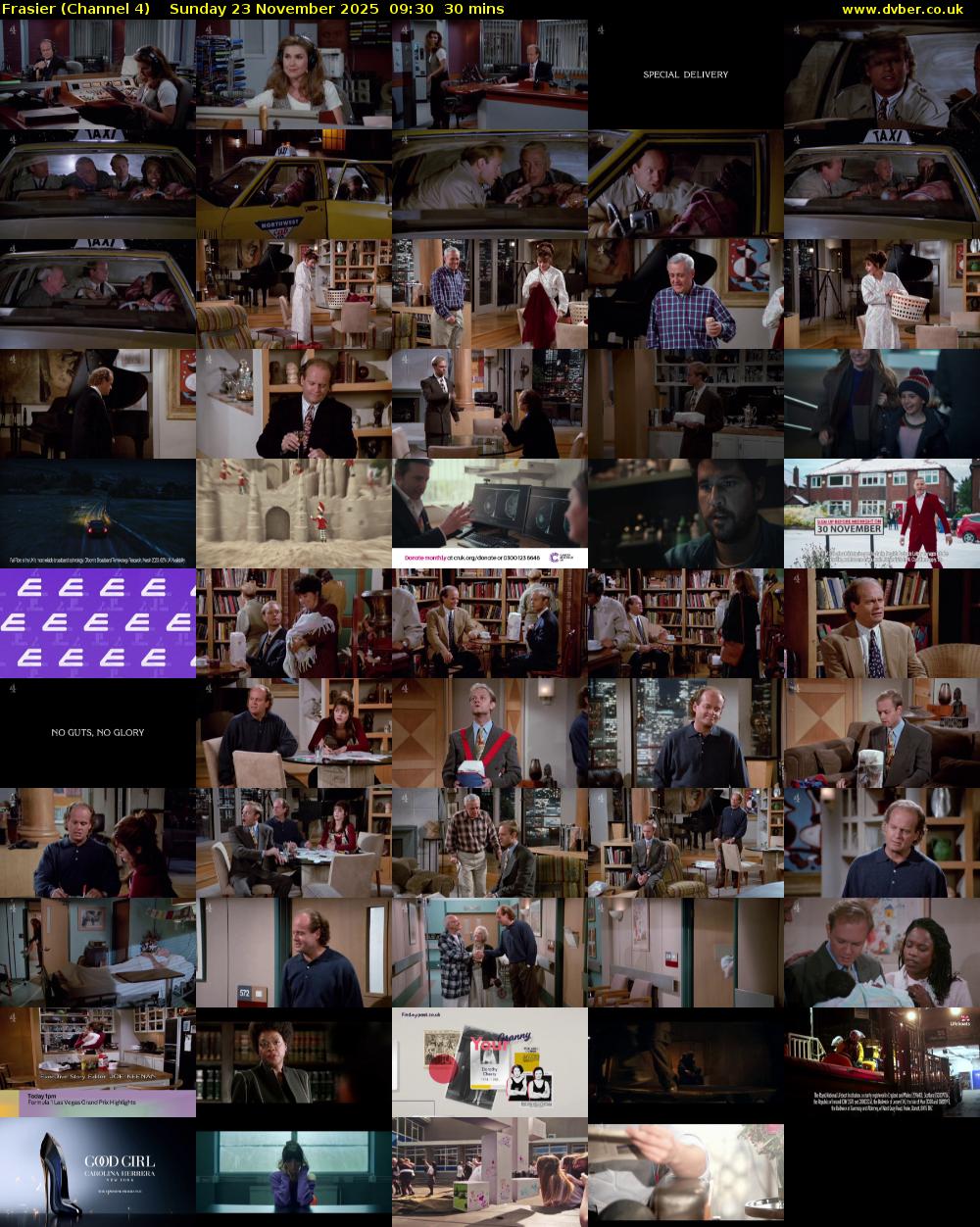Frasier (Channel 4) Sunday 23 November 2025 09:30 - 10:00