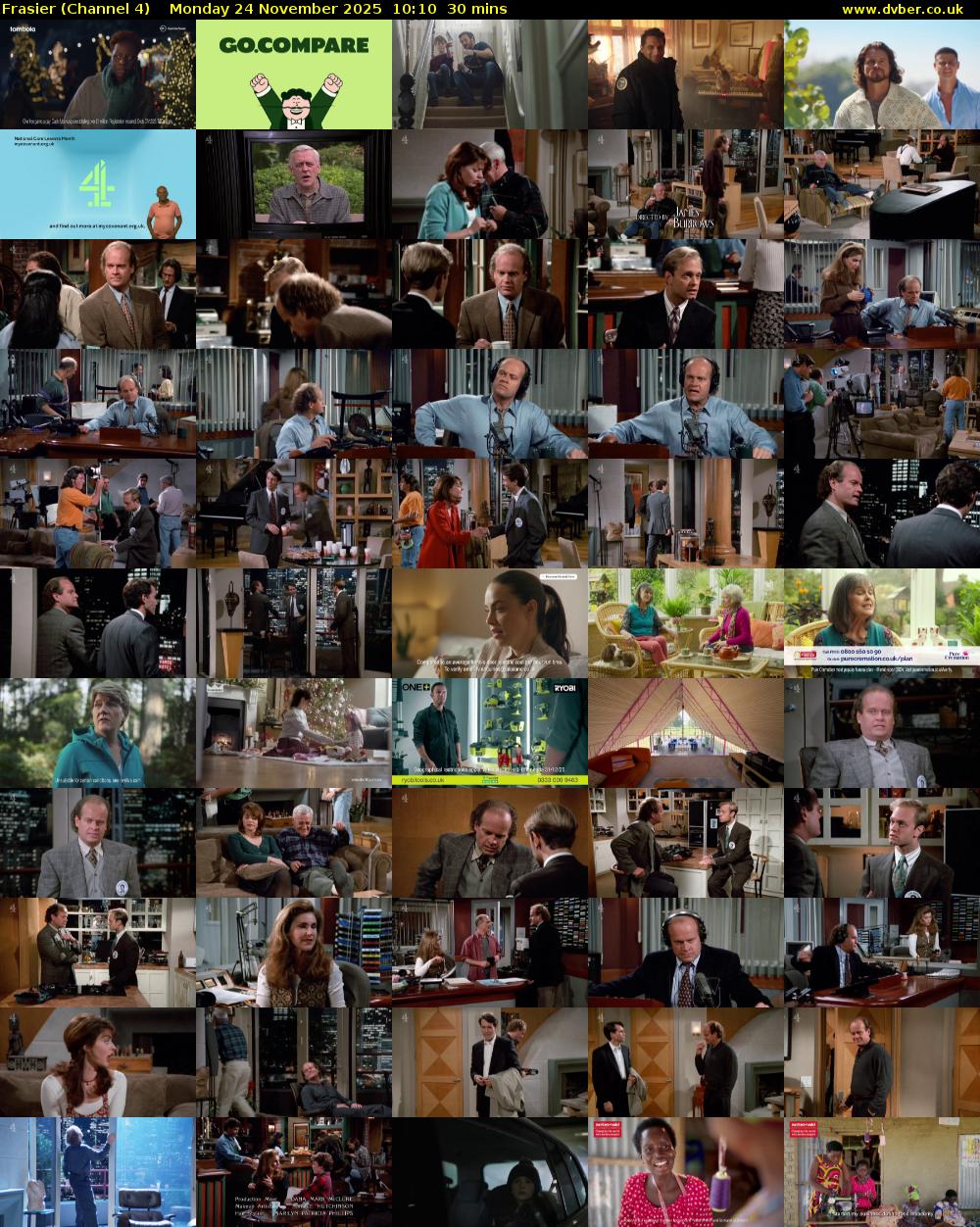 Frasier (Channel 4) Monday 24 November 2025 10:10 - 10:40