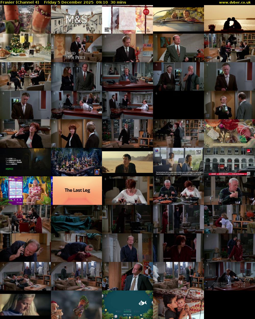Frasier (Channel 4) Friday 5 December 2025 09:10 - 09:40