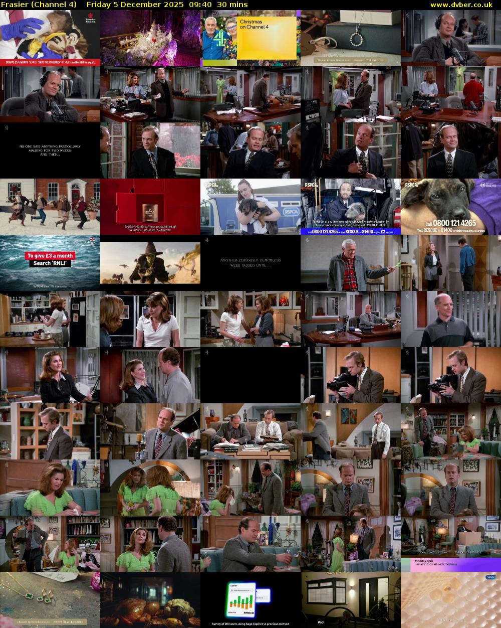 Frasier (Channel 4) Friday 5 December 2025 09:40 - 10:10