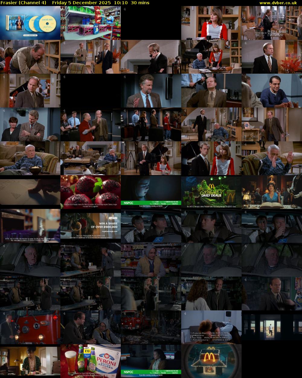 Frasier (Channel 4) Friday 5 December 2025 10:10 - 10:40