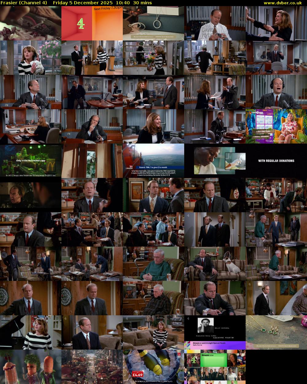 Frasier (Channel 4) Friday 5 December 2025 10:40 - 11:10