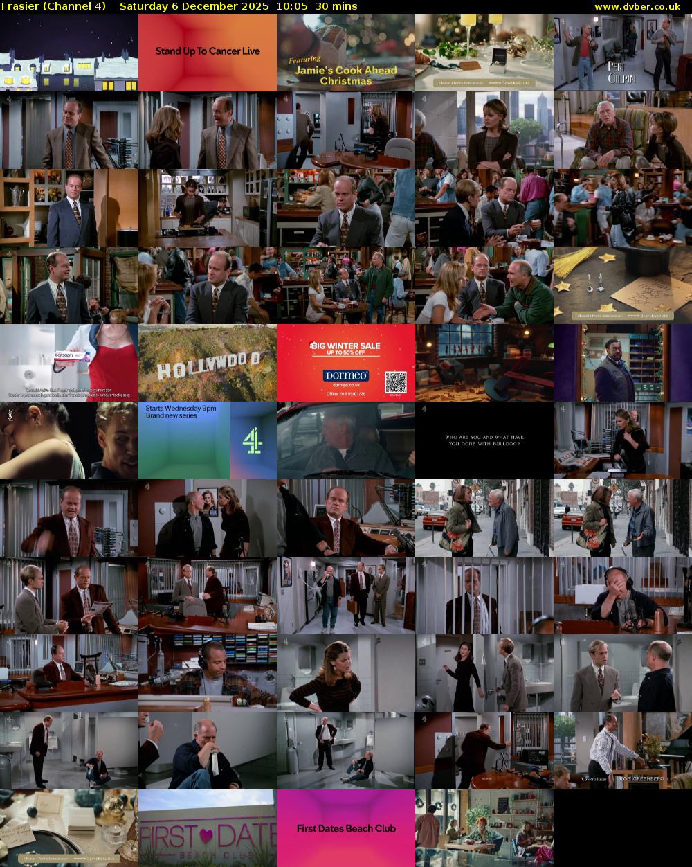 Frasier (Channel 4) Saturday 6 December 2025 10:05 - 10:35