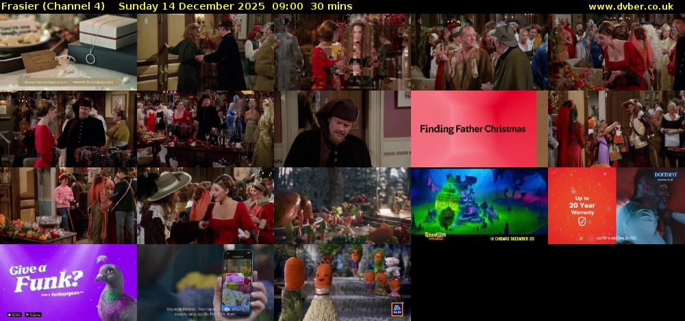 Frasier (Channel 4) Sunday 14 December 2025 09:00 - 09:30
