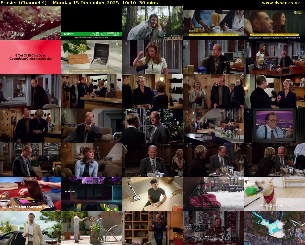 Frasier (Channel 4) Monday 15 December 2025 10:10 - 10:40