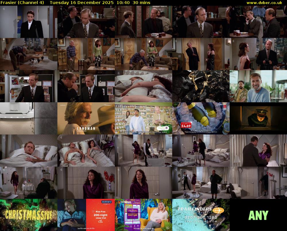Frasier (Channel 4) Tuesday 16 December 2025 10:40 - 11:10