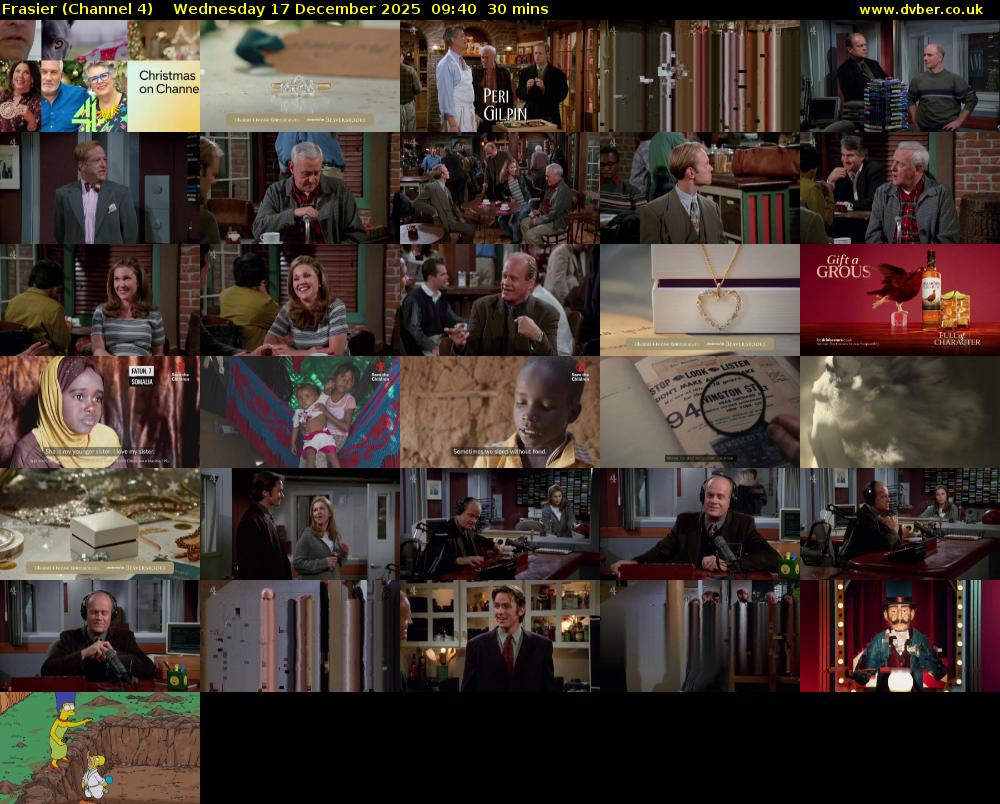Frasier (Channel 4) Wednesday 17 December 2025 09:40 - 10:10