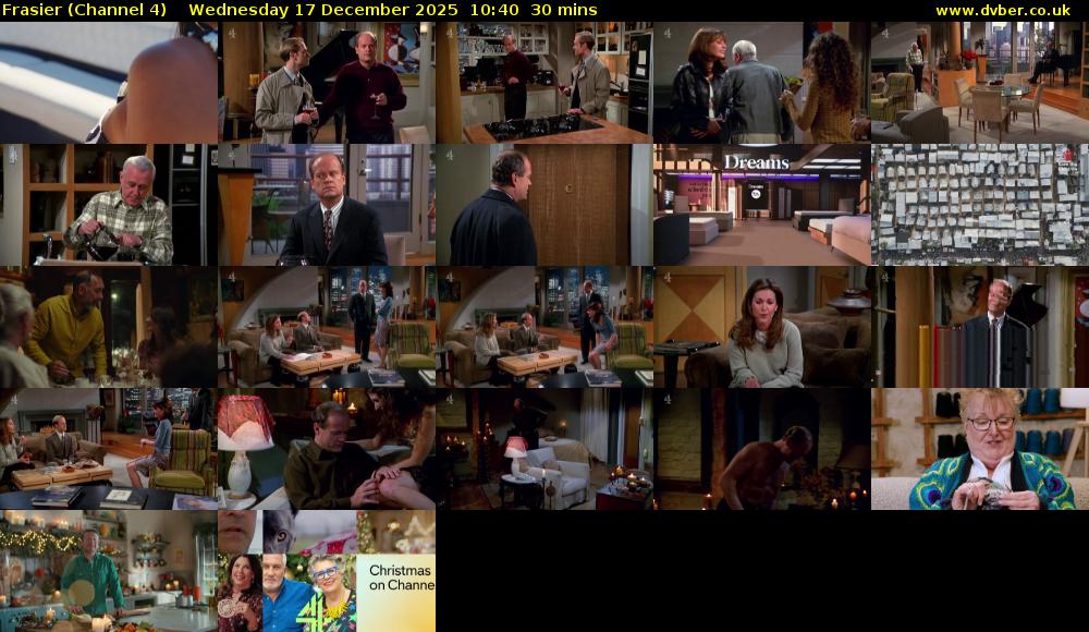 Frasier (Channel 4) Wednesday 17 December 2025 10:40 - 11:10