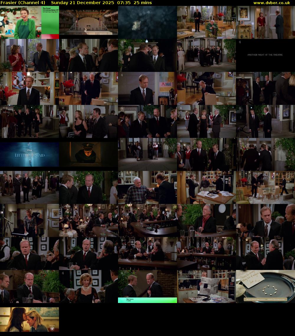 Frasier (Channel 4) Sunday 21 December 2025 07:35 - 08:00
