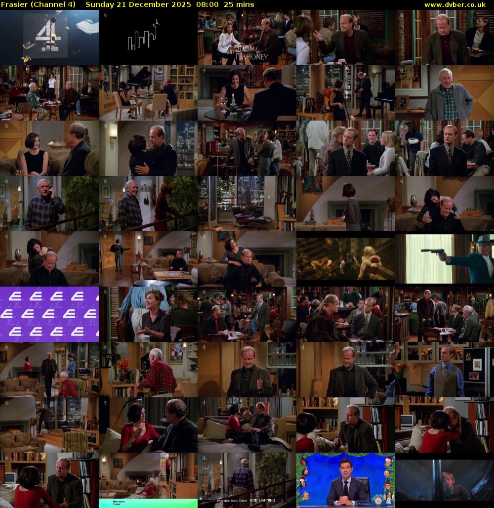 Frasier (Channel 4) Sunday 21 December 2025 08:00 - 08:25