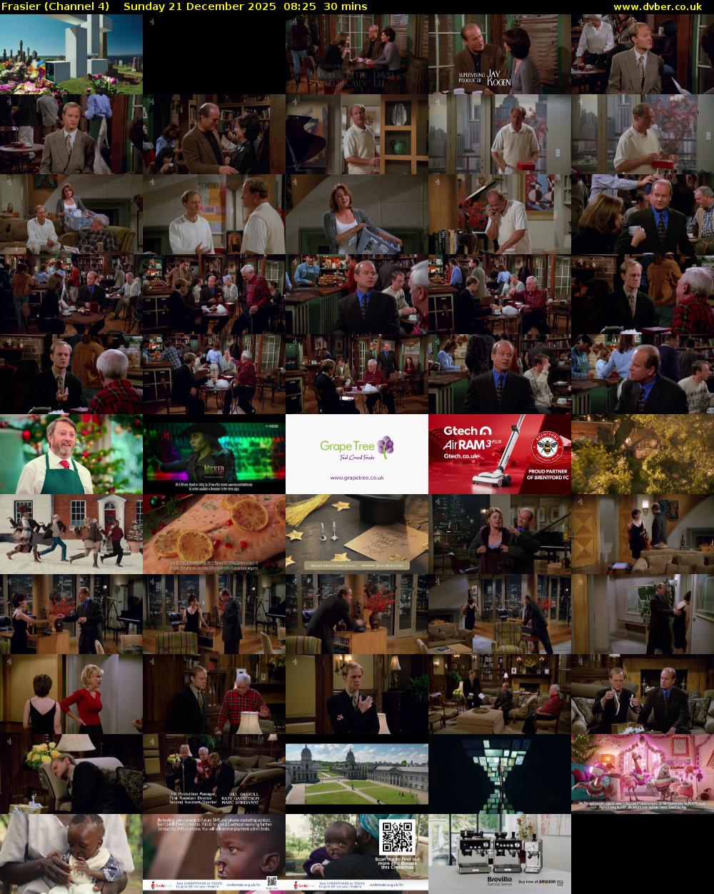 Frasier (Channel 4) Sunday 21 December 2025 08:25 - 08:55