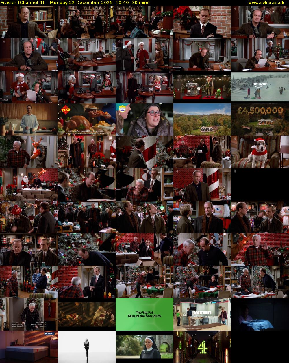 Frasier (Channel 4) Monday 22 December 2025 10:40 - 11:10