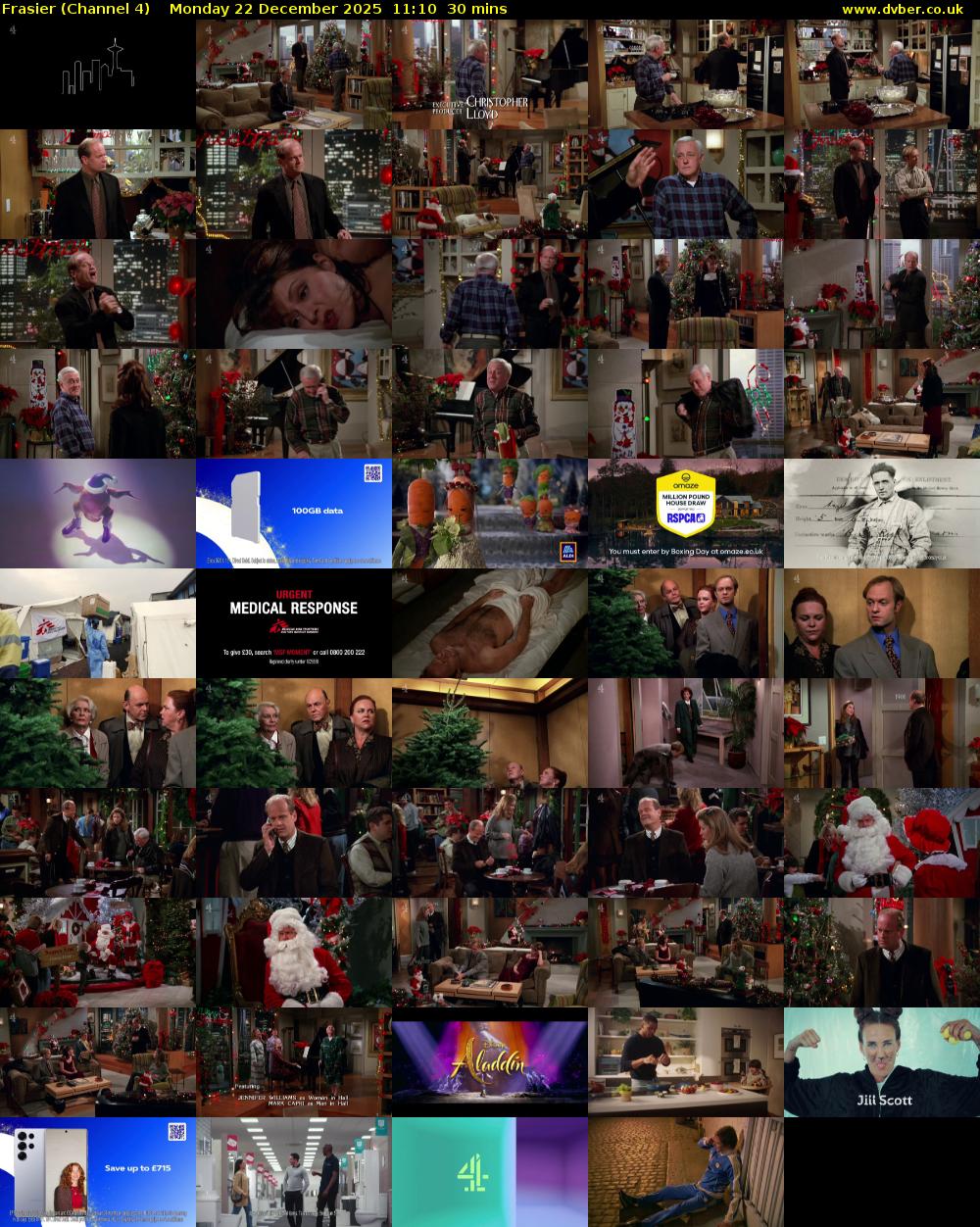 Frasier (Channel 4) Monday 22 December 2025 11:10 - 11:40