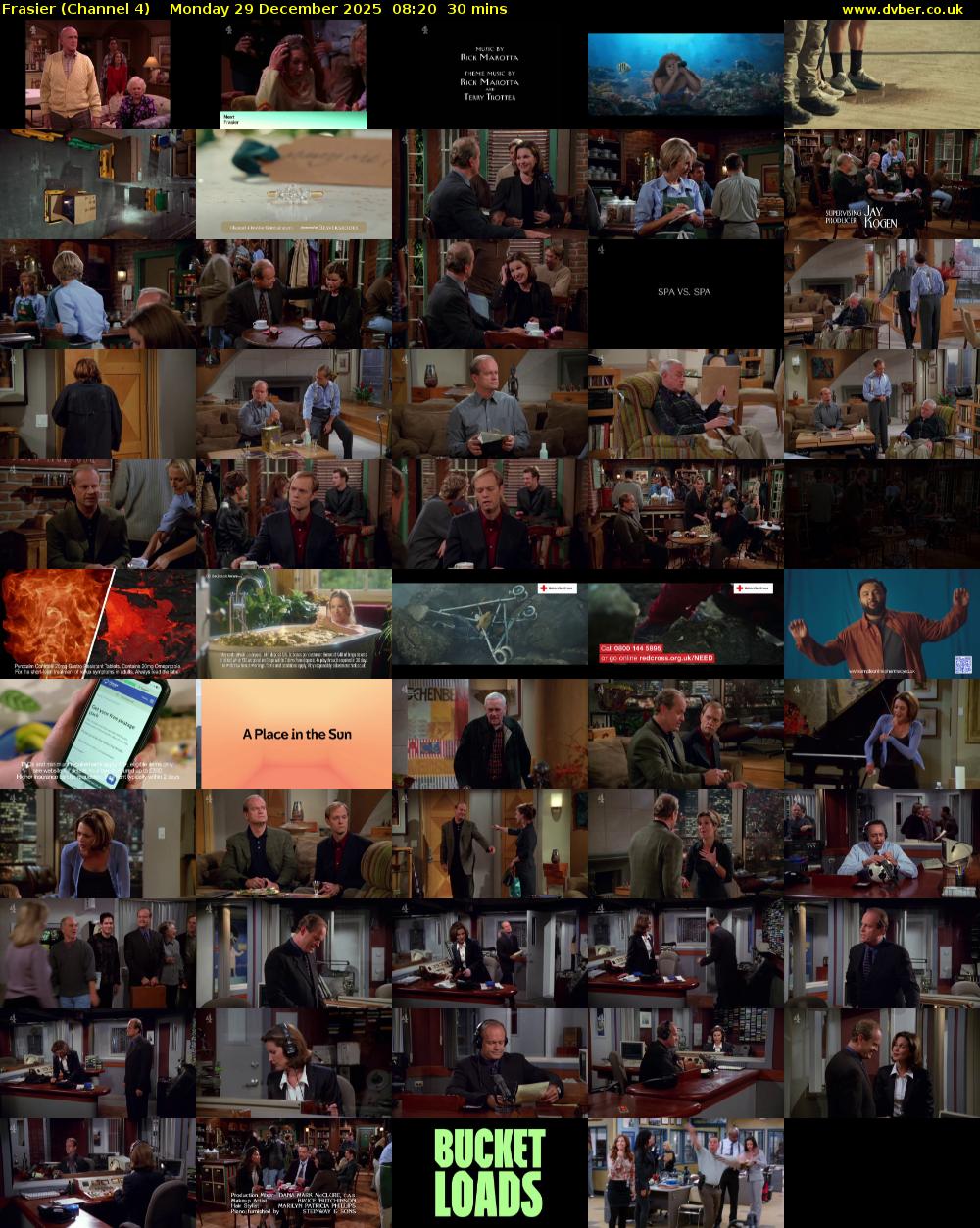 Frasier (Channel 4) Monday 29 December 2025 08:20 - 08:50