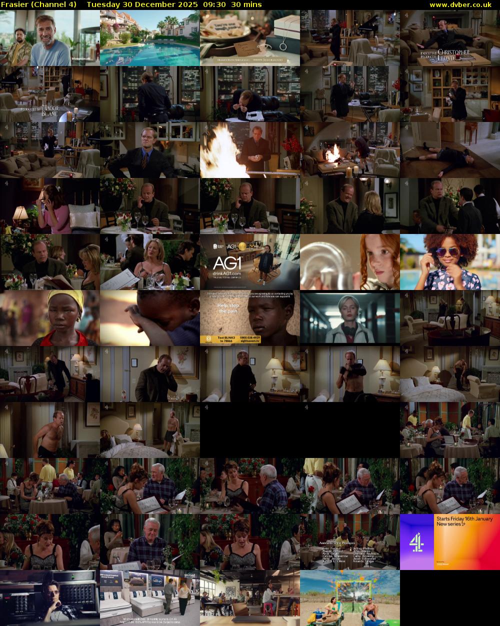 Frasier (Channel 4) Tuesday 30 December 2025 09:30 - 10:00