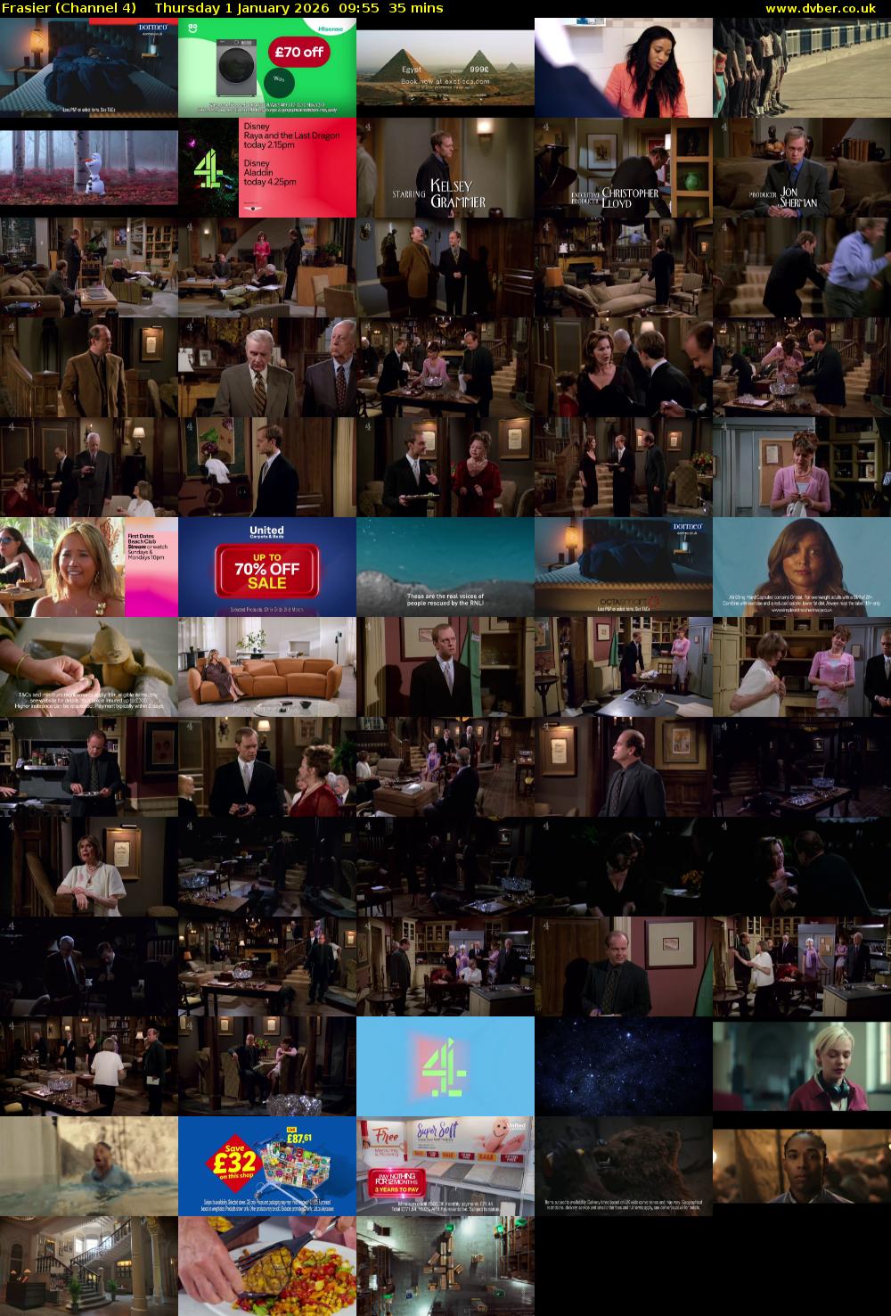 Frasier (Channel 4) Thursday 1 January 2026 09:55 - 10:30