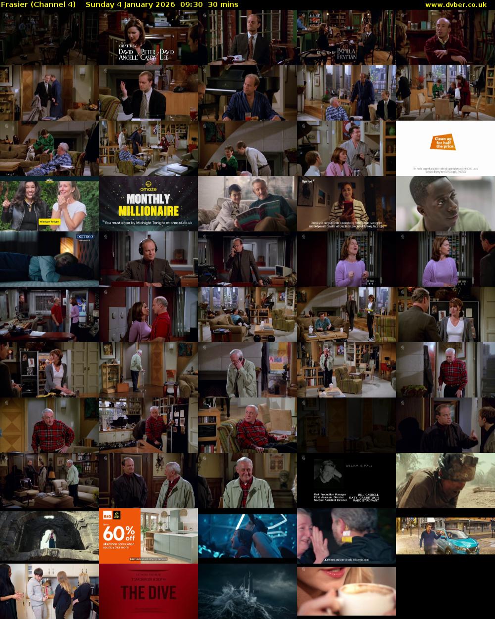 Frasier (Channel 4) Sunday 4 January 2026 09:30 - 10:00