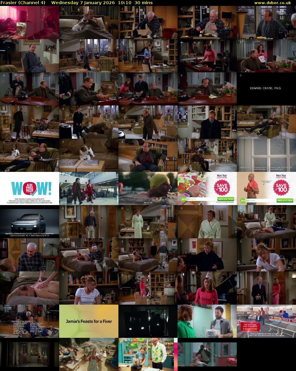 Frasier (Channel 4) Wednesday 7 January 2026 10:10 - 10:40
