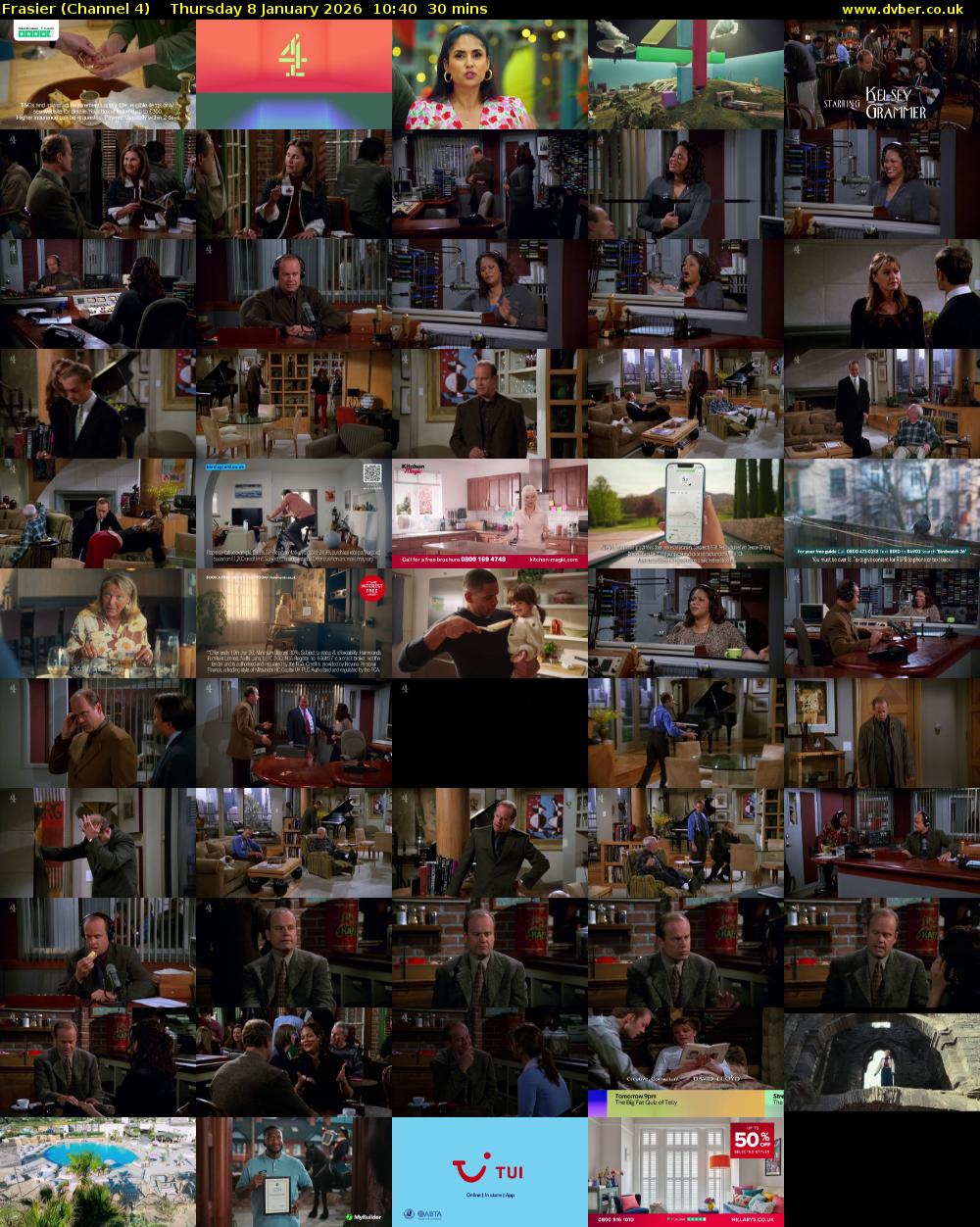 Frasier (Channel 4) Thursday 8 January 2026 10:40 - 11:10