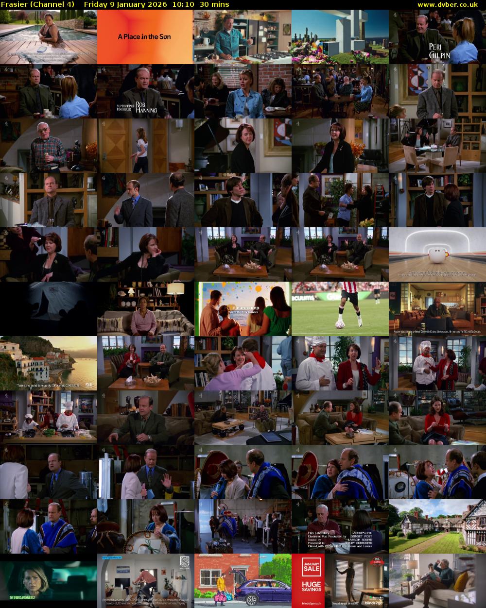 Frasier (Channel 4) Friday 9 January 2026 10:10 - 10:40